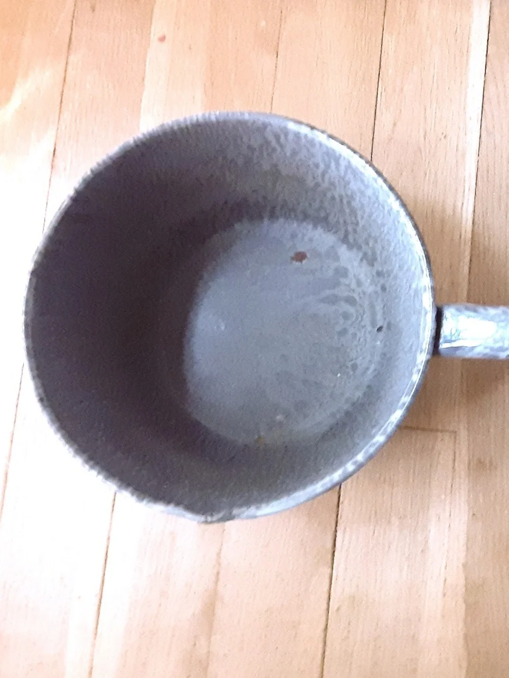 Vintage Grey Graniteware Enamel Sauce Pan Fun Farmhouse